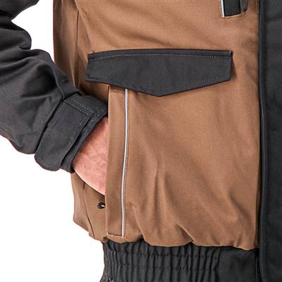 DuraDrive Men's TRADESMAN Timber and Black Two Tone Hooded Jacket