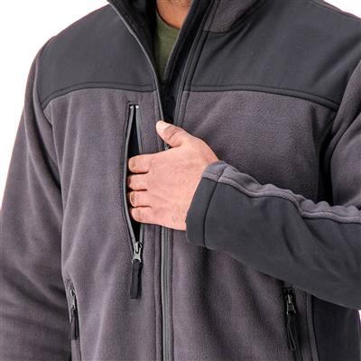 DuraDrive Men's Charcoal Fleece Jacket