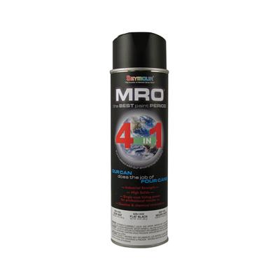 Seymour 620-1433 16 oz. Flat Black MRO Enamel High Solids Spray Paint