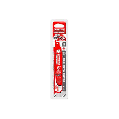 Freud Diablo DS0608CF3 Steel Demon 6 in. 8-TPI Carbide-Tipped Thick Metal Cutting Reciprocating Blade (3-Pack)