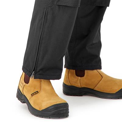 DuraDrive Men's Black Fleece Lined Double Knee Utility Work Pants