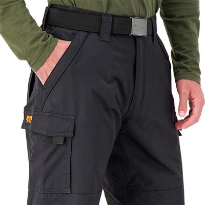 DuraDrive Men's Black Fleece Lined Double Knee Utility Work Pants
