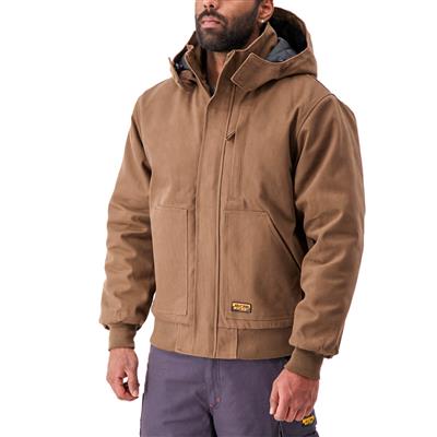 DuraDrive Men's Timber Insulated Canvas Hooded Work Jacket