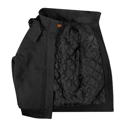 DuraDrive Men's Black Insulated Canvas Hooded Work Jacket