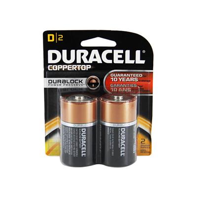 DURACELL MN1300B2Z Alkaline 1.5-Volt COPPERTOP D-Cell Battery (2-Pack)