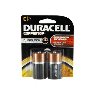 DURACELL MN1400B2Z Alkaline 1.5-Volt COPPERTOP C-Cell Battery (2-Pack)