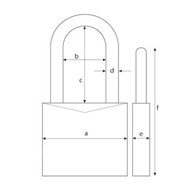 ABUS 83WP/53HB63-KA-G002 2-1/16 in. Body x 2-3/8 in. Long Shackle Extreme Weather Hardened Steel Keyed Alike Padlock