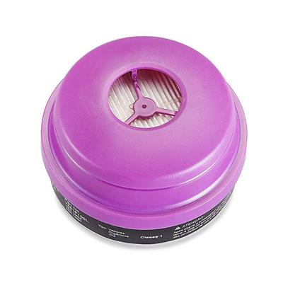 North 7581P100L Respirator Replacement Black and Magenta Organic Combination Gas and Vapor Cartridges with P100 Particulate Filter (2-Pack)