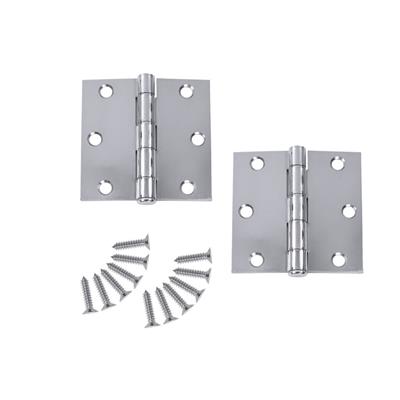 Canaropa 3 in. x 3 in. Steel Zinc Plated Square Corner Residential Hinge (2-Pack)
