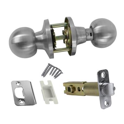 Canaropa V3X42BM-15M Satin Nickel Locking Privacy Door Knob Kit Tubular (13-Pieces)