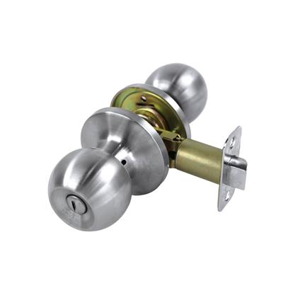 Canaropa V3X42BM-15M Satin Nickel Locking Privacy Door Knob Kit Tubular (13-Pieces)