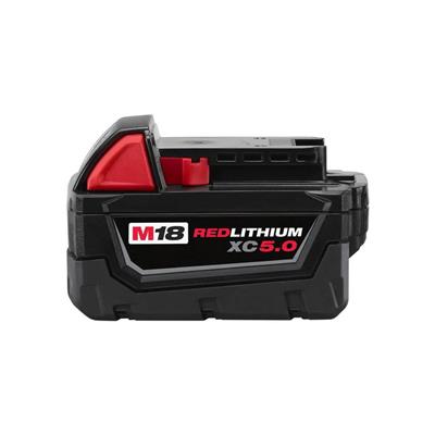 Milwaukee 48-11-1852 18-Volt 5.0 Ah XC M18 REDLITHIUM Extended Capacity Lithium-Ion Battery (2-Pack)