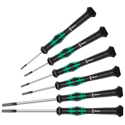 Wera 05118150001 2035/6 Kraftform Micro Electronic Applications Slot/Phillips Screwdriver Set (6-Piece)