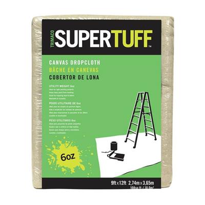 Trimaco Supertuff 9 ft. x 12 ft. 6 oz. Utility Weight Canvas Drop Cloth