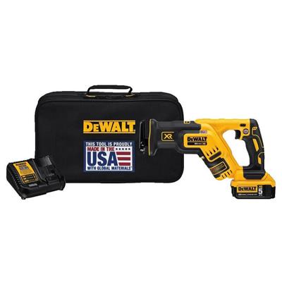 DEWALT DCS367P1 20-Volt MAX XR Lithium-Ion 1-1/8 in. Stroke Brushless Compact Reciprocating Saw Kit