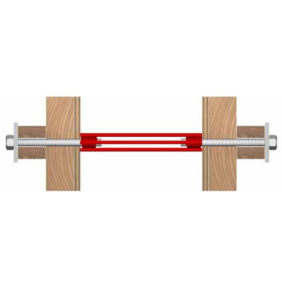  SureBuilt SBCFCT1150MM4S 1 in. x 150mm Heavy-Duty 4-Strut ConeFast Coil Tie (25-Pack)