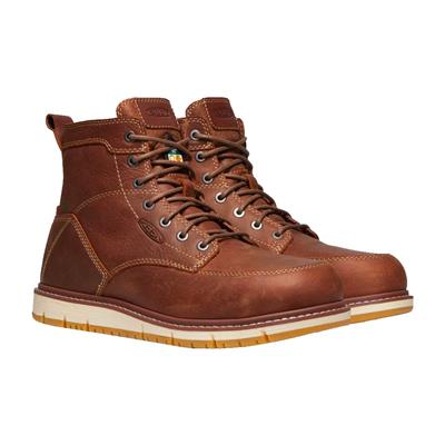 KEEN 1021336 Men's CSA 6 in. Brown/Ginger San Jose Leather Aluminium Toe Waterproof Safety Work Boots