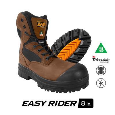 DuraDrive Men's CSA EASY RIDER 8 in. Composite Toe Metal Free Zipper Opening Insulated Work Boots