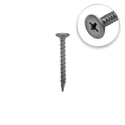 DuraDrive #8 x 1-1/4 in. Grey Coated Flat Head Phillips Drive Type 2 Spoon Point Cement Board Screws (150-Jug)