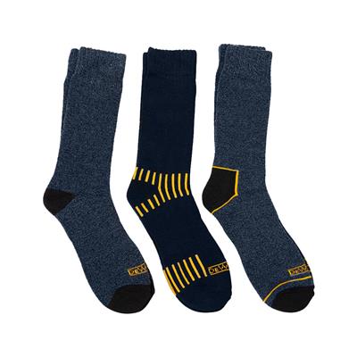 DEWALT DXSC150 Men's Blue Everyday Cotton Blend Size#10-13 Work Crew Socks (3-Pack)