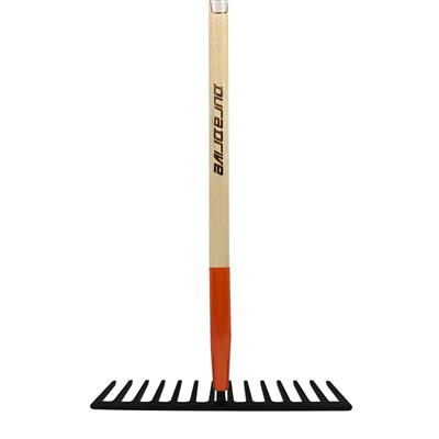 DuraDrive 60 in. 14-Tine Wood Handle Forged Steel Level Rake