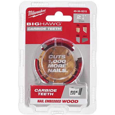 Milwaukee 49-56-9215 2-1/4 in. BIG HAWG Carbide Teeth Hole Saw