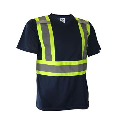 DuraDrive Men's Navy Hi-Vis Cooling Mesh Short Sleeve Safety T-Shirt