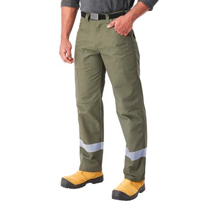 DuraDrive Men's Moss Green Hi-Vis Ripstop Carpenter Work Pants