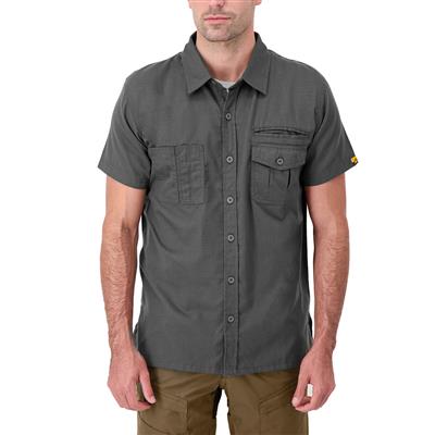 DuraDrive Men's Dark Grey Short Sleeve Ripstop Work Shirt
