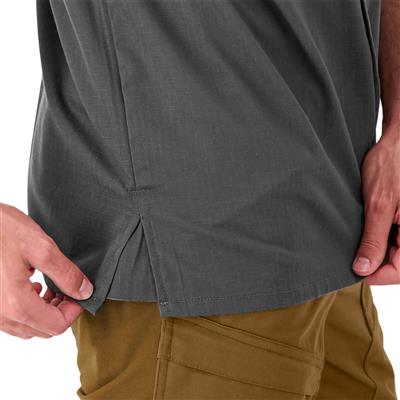 DuraDrive Men's Dark Grey Short Sleeve Ripstop Work Shirt