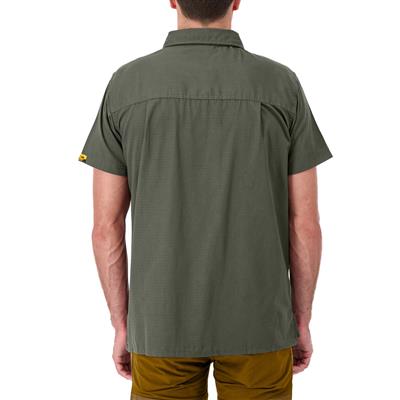 DuraDrive Men's Moss Green Ripstop Short Sleeve Button Work Shirt