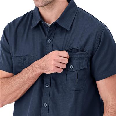 DuraDrive Men's Navy Short Sleeve Ripstop Work Shirt