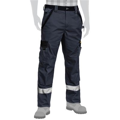 DuraDrive Men's TRADESMAN Navy Hi-Vis Two Tone Work Pants