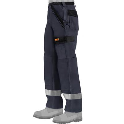 DuraDrive Men's TRADESMAN Navy Hi-Vis Two Tone Work Pants