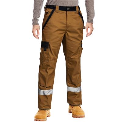 DuraDrive Men's TRADESMAN British Tan Hi-Vis Two Tone Work Pants