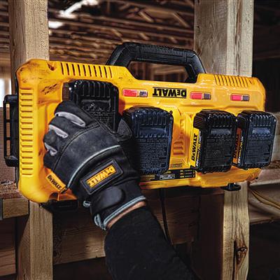 DEWALT DCB104 20-Volt MAX Lithium-Ion Battery 4-Port Fast Charger