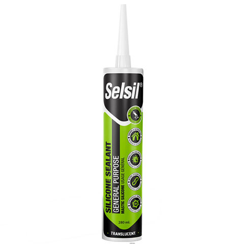 Selsil 280mL Translucent General Purpose Silicone Sealant