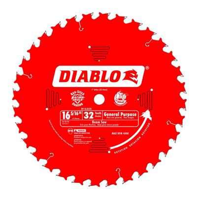 Freud Diablo D1632X 16-5/16 in. 32-Tooth High Density Carbide General Purpose Wood Cutting Saw Blade