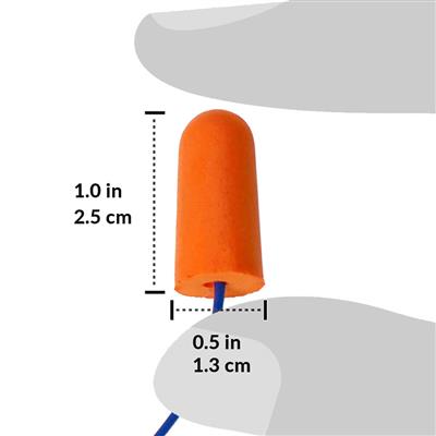 DuraDrive Orange Disposable Corded Foam Earplug with 32 dB NRR (100-Pair)