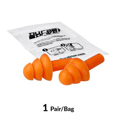 DuraDrive Orange Reusable Uncorded Triple-Flange Silicone Earplug with 25 dB NRR (200-Pair)