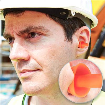 DuraDrive Orange Reusable Uncorded Triple-Flange Silicone Earplug with 25 dB NRR (200-Pair)