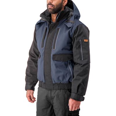 DuraDrive Men's TRADESMAN Navy and Black Two Tone Hooded Jacket