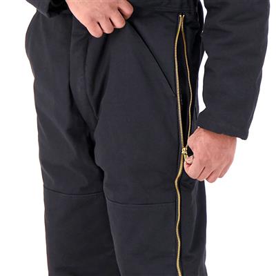 DuraDrive Men's Black Cotton Canvas Insulated Coverall