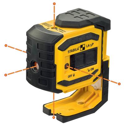 STABILA LA-5P-G Green Beam Self-Leveling 5-Point Layout Laser Kit