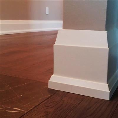 Taiga T273E 5/8 in. x 5-1/2 in. Primed MDF Step Bevel Base