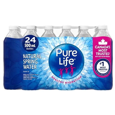 Nestle Pure Life Water Bottle Water 500ml - 24/Case