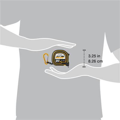 DuraDrive 25 ft./7.5m Imperial/Metric EZ-Read Magnetic Double Side Dual Hook Tape Measure