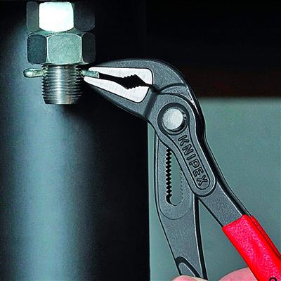 Knipex 87 51 250 SBA 10 in. Self-Locking Cobra Extra-Slim Nose Water Pump Pliers