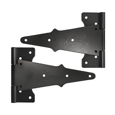 Nuvo Iron TH8BLK/B 8 in. Black Galvanized Metal Wooden Fence and Gate Tee Hinge