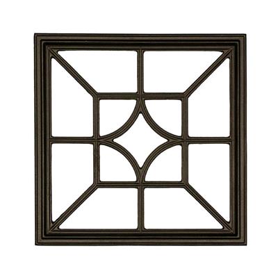 Nuvo Iron ACW54 15 in. x 15 in. Decorative Square/Diamond Black Cast Aluminum Wooden Fence and Gate Insert